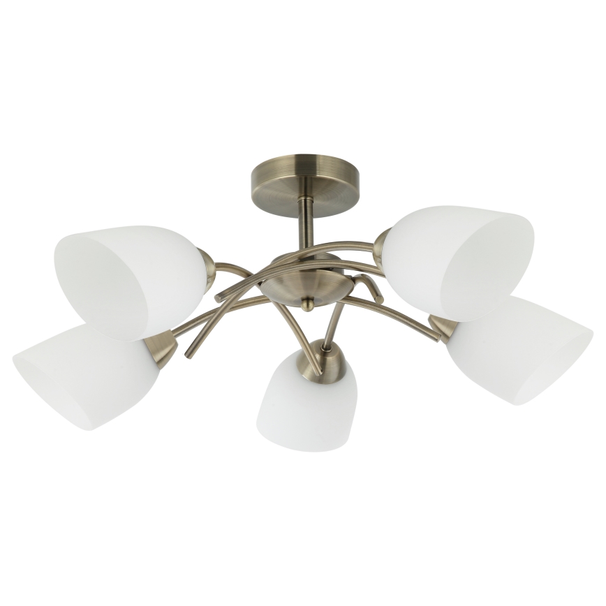 Pinnale kinnitatav lühter DONNA 5xE27/60W/230V paatina