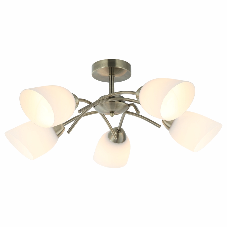 Pinnale kinnitatav lühter DONNA 5xE27/60W/230V paatina