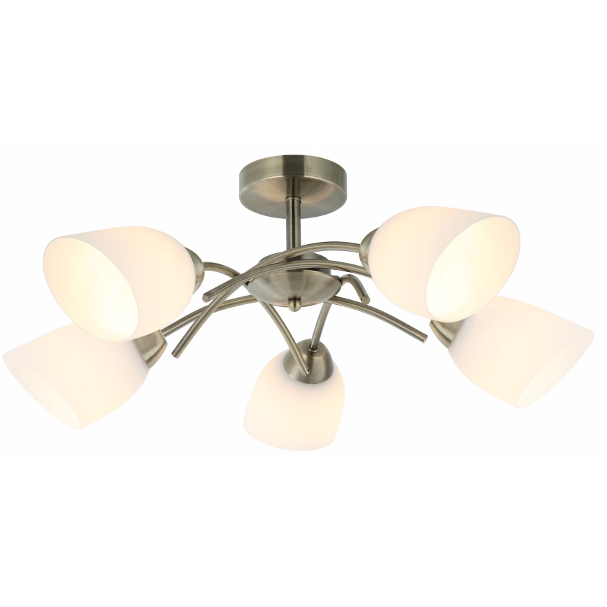 Pinnale kinnitatav lühter DONNA 5xE27/60W/230V paatina