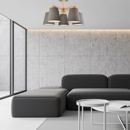 Pinnale kinnitatav lühter ELLIE 5xE27/60W/230V hall/pöök