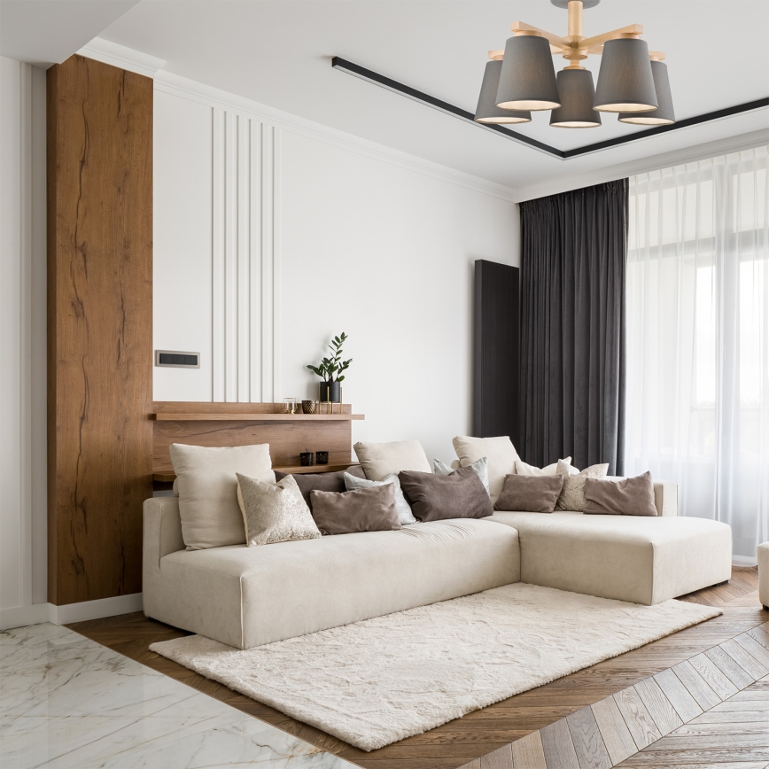 Pinnale kinnitatav lühter ELLIE 5xE27/60W/230V hall/pöök