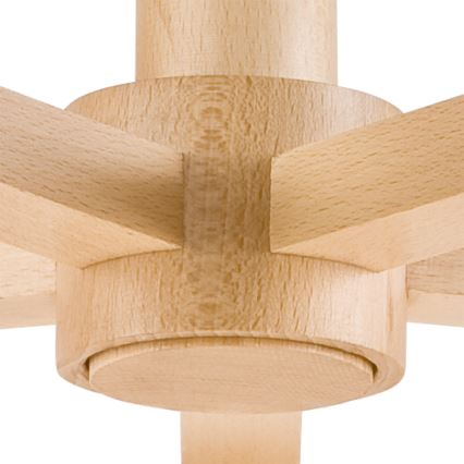 Pinnale kinnitatav lühter ELLIE 5xE27/60W/230V valge/pöök
