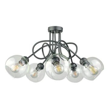 Pinnale kinnitatav lühter EVIE 5xE27/60W/230V antratsiit/läbipaistev