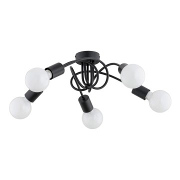 Pinnale kinnitatav lühter FARTA 5xE27/60W/230V must