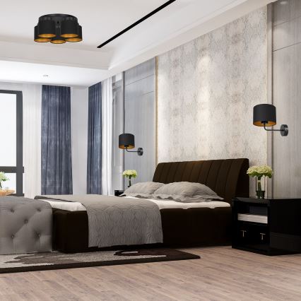 Pinnale kinnitatav lühter FRODI 5xE27/60W/230V must
