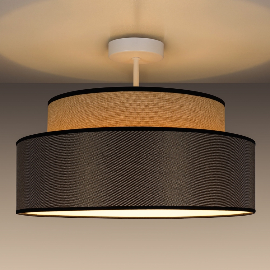 Pinnale kinnitatav lühter GRACE 1xE27/60W/230V beež/pruun