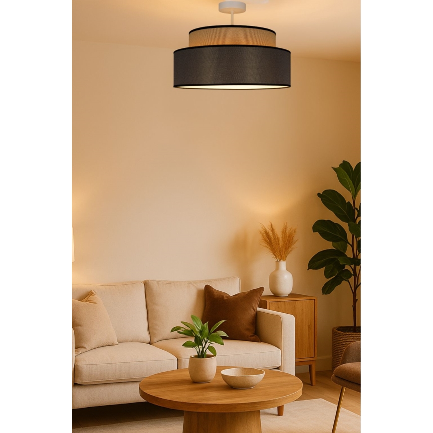 Pinnale kinnitatav lühter GRACE 1xE27/60W/230V beež/pruun