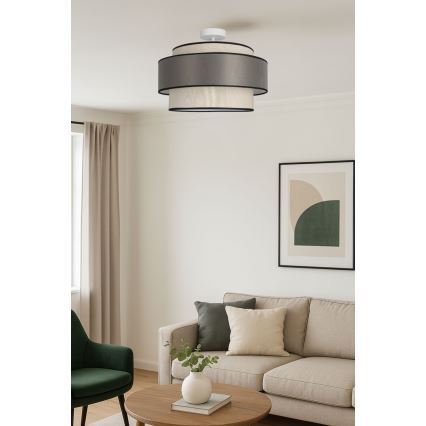 Pinnale kinnitatav lühter GRACE 1xE27/60W/230V d. 40 cm kreemikas/hall