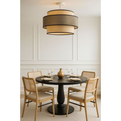 Pinnale kinnitatav lühter GRACE 1xE27/60W/230V d. 40 cm kreemikas/hall