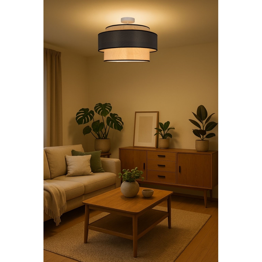 Pinnale kinnitatav lühter GRACE 1xE27/60W/230V d. 40 cm kreemikas/hall