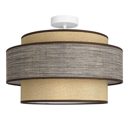Pinnale kinnitatav lühter GRACE 1xE27/60W/230V d. 40 cm kreemikas/pruun