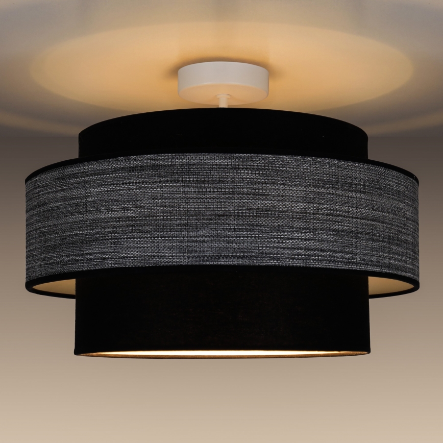 Pinnale kinnitatav lühter GRACE 1xE27/60W/230V d. 40 cm must/hall