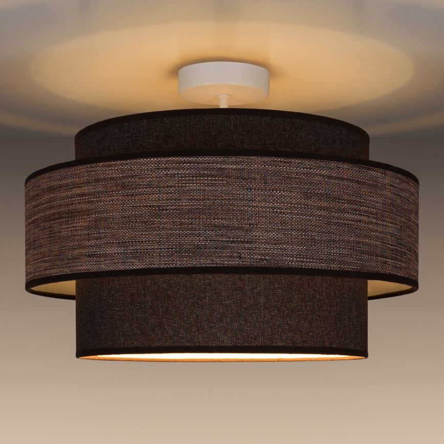 Pinnale kinnitatav lühter GRACE 1xE27/60W/230V d. 40 cm pruun/beež
