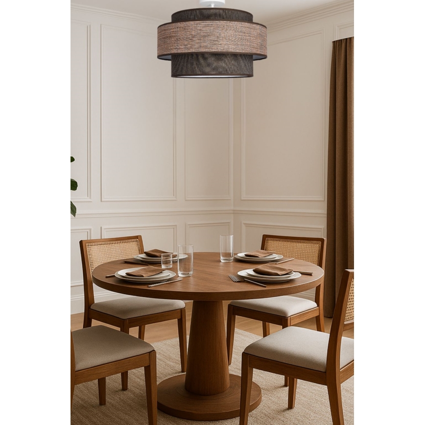 Pinnale kinnitatav lühter GRACE 1xE27/60W/230V d. 40 cm pruun/beež