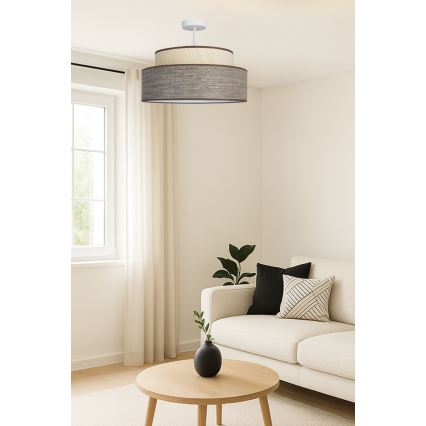 Pinnale kinnitatav lühter GRACE 1xE27/60W/230V kreemikas/pruun