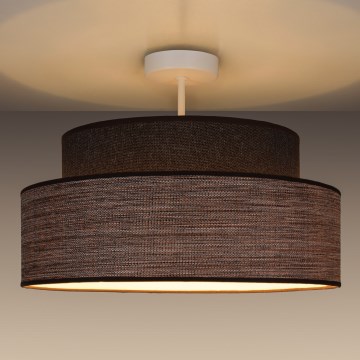 Pinnale kinnitatav lühter GRACE 1xE27/60W/230V pruun/beež