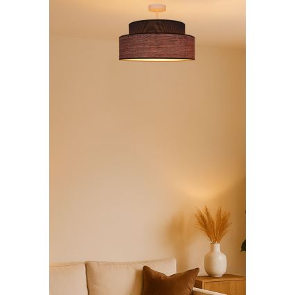 Pinnale kinnitatav lühter GRACE 1xE27/60W/230V pruun/beež