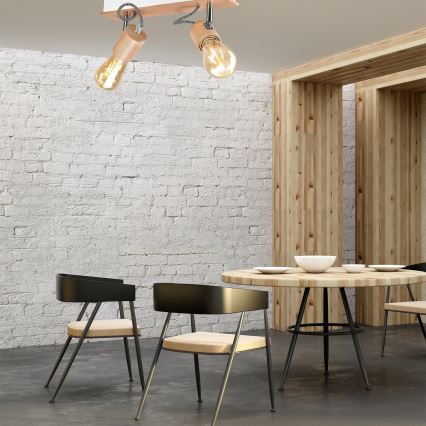 Pinnale kinnitatav lühter GUSTAVO 2xE27/60W/230V pöök