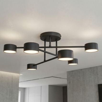 Pinnale kinnitatav lühter HALO 6xGX53/10W/230V must