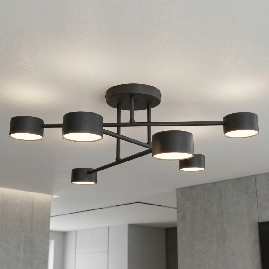 Pinnale kinnitatav lühter HALO 6xGX53/10W/230V must