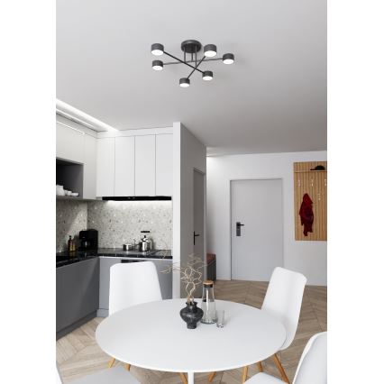 Pinnale kinnitatav lühter HALO 6xGX53/8W/230V must