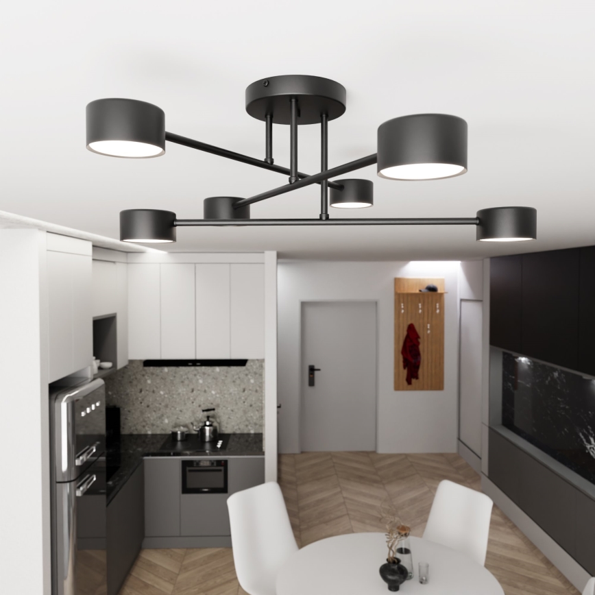 Pinnale kinnitatav lühter HALO 6xGX53/8W/230V must