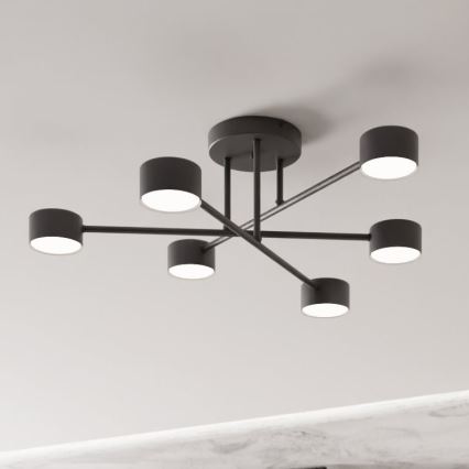 Pinnale kinnitatav lühter HALO 6xGX53/8W/230V must