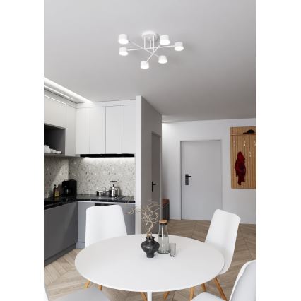 Pinnale kinnitatav lühter HALO 6xGX53/8W/230V valge