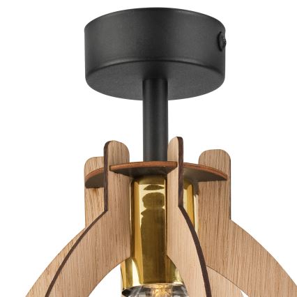 Pinnale kinnitatav lühter LANDO 1xE27/15W/230V d. 21 cm tamm