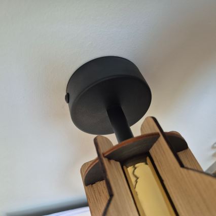 Pinnale kinnitatav lühter LANDO 1xE27/15W/230V d. 21 cm tamm