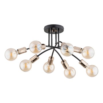 Pinnale kinnitatav lühter LANTI 8xE27/15W/230V kuldne/must