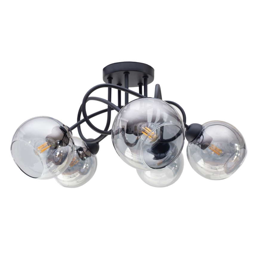 Pinnale kinnitatav lühter LATIL 5xE27/60W/230V must