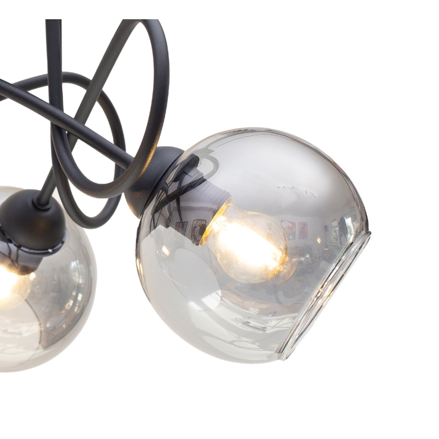 Pinnale kinnitatav lühter LATIL 5xE27/60W/230V must