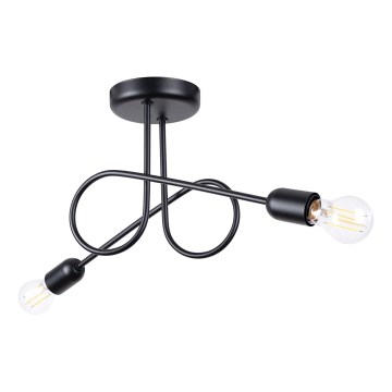 Pinnale kinnitatav lühter LOOP 2xE27/15W/230V must