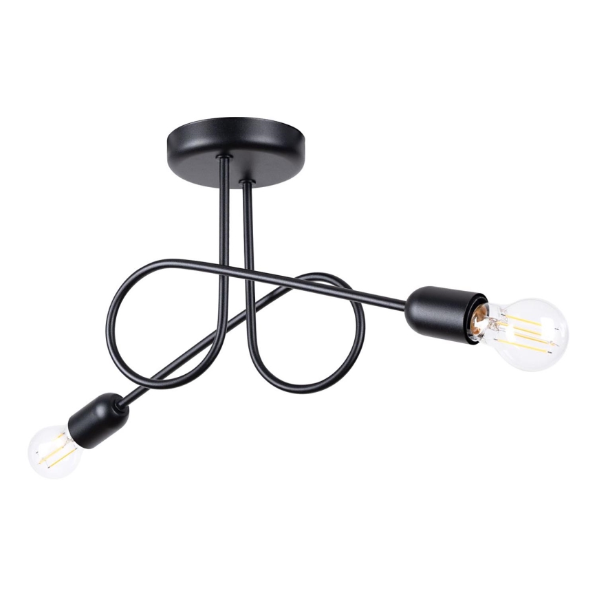 Pinnale kinnitatav lühter LOOP 2xE27/15W/230V must