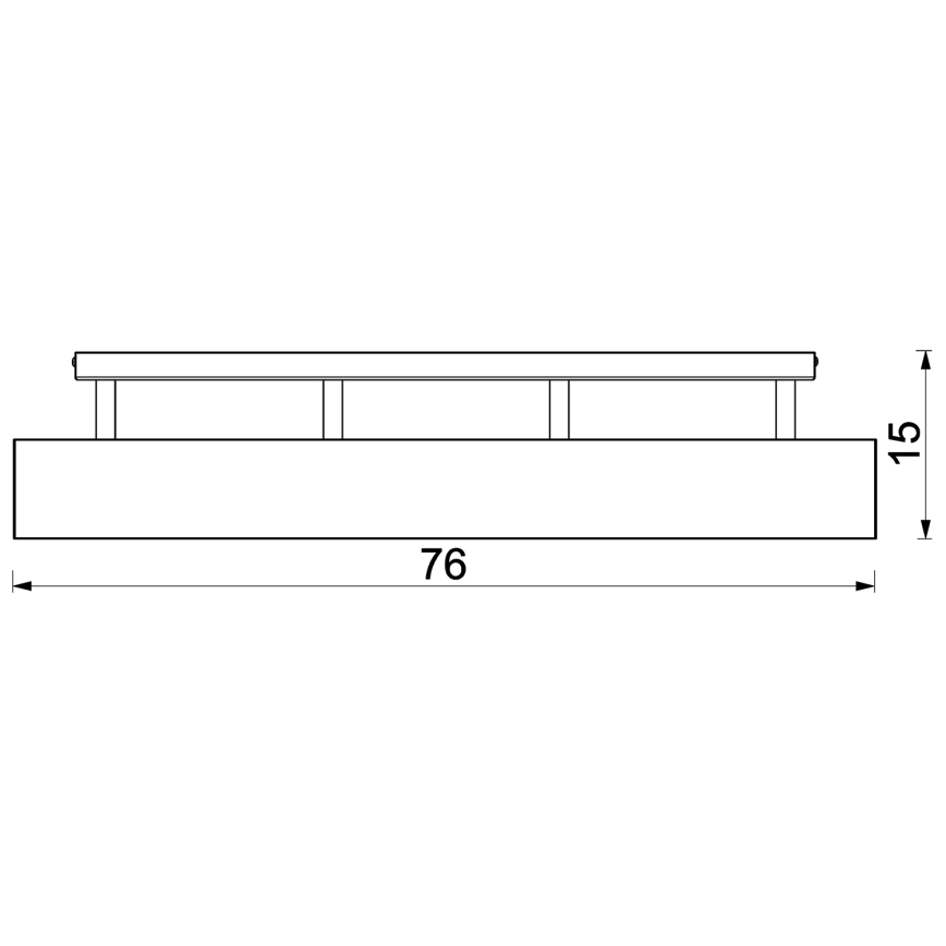 Pinnale kinnitatav lühter MAISON 4xGU10/8W/230V pruun/tamm