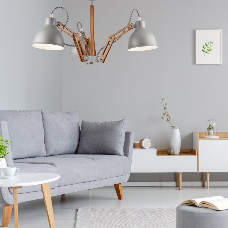 Pinnale kinnitatav lühter MARCELLO 3xE27/60W/230V pöök
