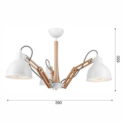 Pinnale kinnitatav lühter MARCELLO 3xE27/60W/230V pöök