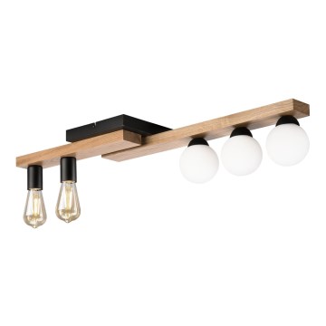 Pinnale kinnitatav lühter MATTE 2xE27/15W/230V + 3xG9/5W/230V must/tamm