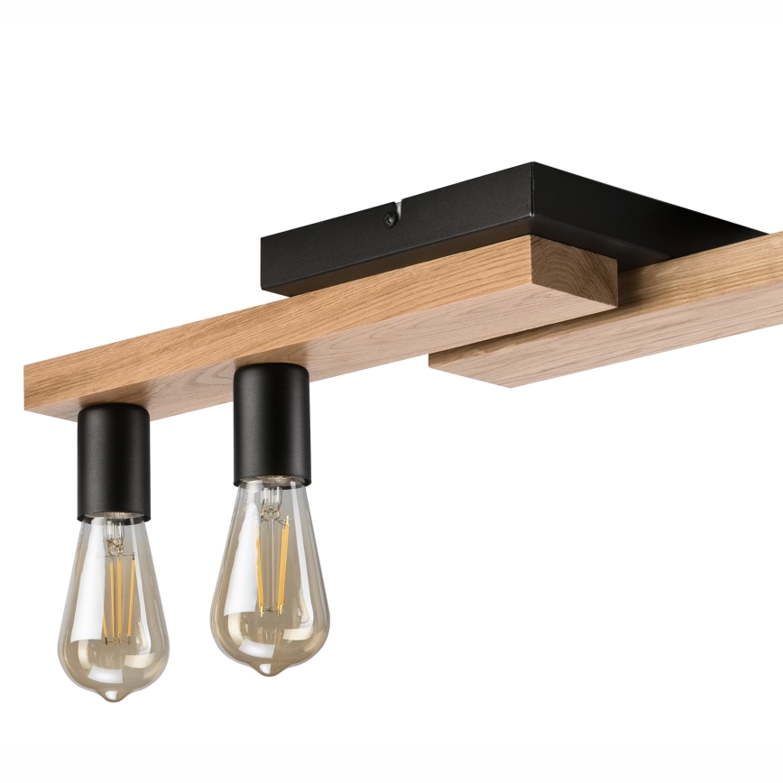 Pinnale kinnitatav lühter MATTE 2xE27/15W/230V + 3xG9/5W/230V must/tamm