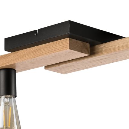 Pinnale kinnitatav lühter MATTE 2xE27/15W/230V + 3xG9/5W/230V must/tamm