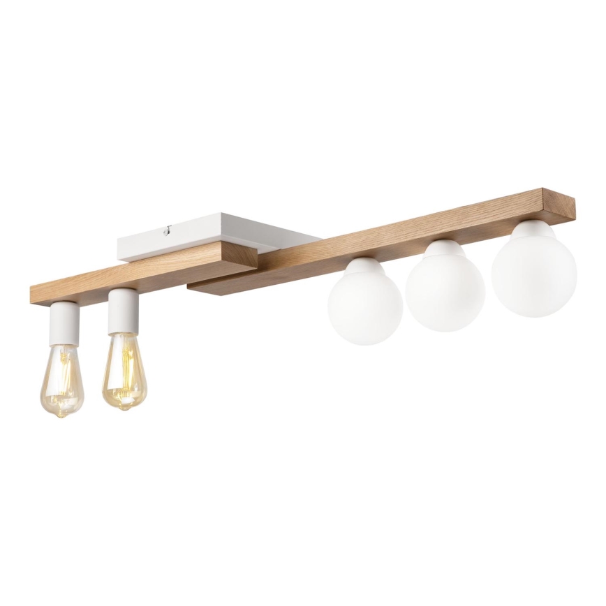 Pinnale kinnitatav lühter MATTE 2xE27/15W/230V + 3xG9/5W/230V valge/tamm