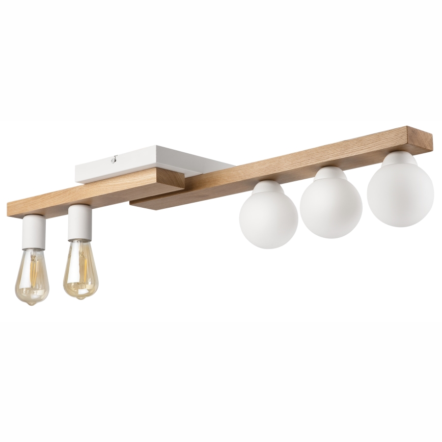 Pinnale kinnitatav lühter MATTE 2xE27/15W/230V + 3xG9/5W/230V valge/tamm