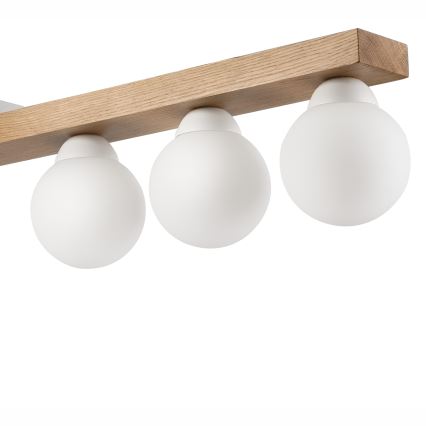 Pinnale kinnitatav lühter MATTE 2xE27/15W/230V + 3xG9/5W/230V valge/tamm