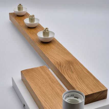 Pinnale kinnitatav lühter MATTE 2xE27/15W/230V + 3xG9/5W/230V valge/tamm