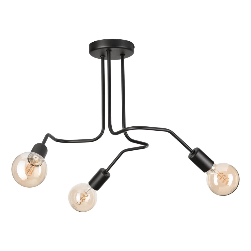 Pinnale kinnitatav lühter MATYLDA 3xE27/60W/230V must