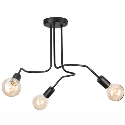 Pinnale kinnitatav lühter MATYLDA 3xE27/60W/230V must
