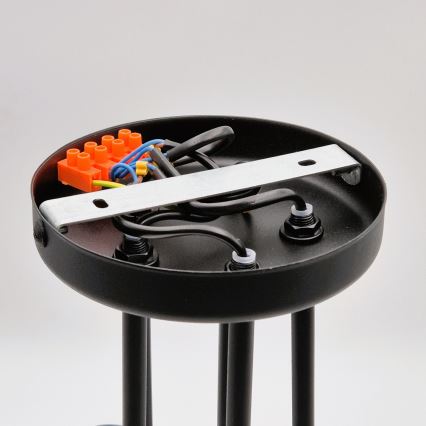 Pinnale kinnitatav lühter MATYLDA 5xE27/60W/230V must