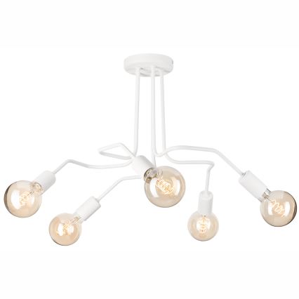 Pinnale kinnitatav lühter MATYLDA 5xE27/60W/230V valge
