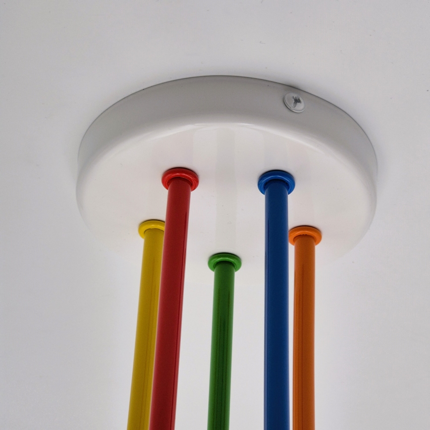 Pinnale kinnitatav lühter MATYLDA 5xE27/60W/230V värviline